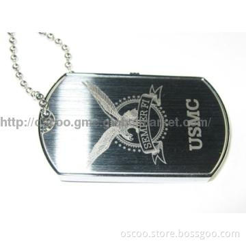 Dog tag usb disk with custom logo printing